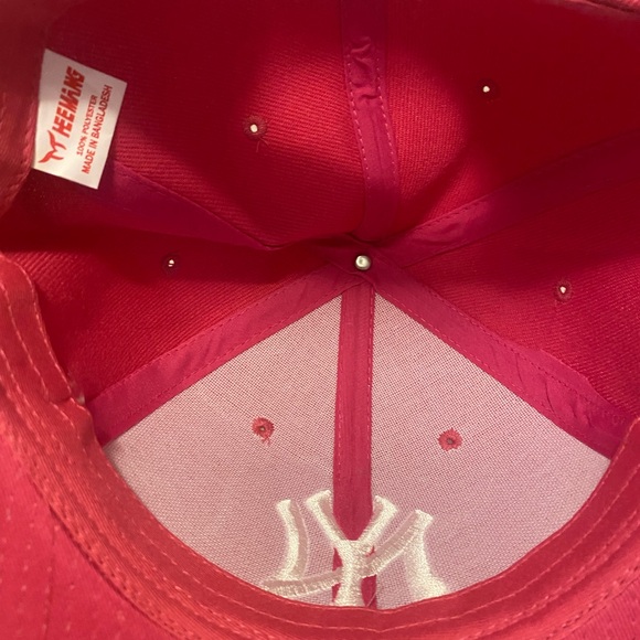 Pink Baseball Cap with Rhinestone Logo - Picture 4 of 11
